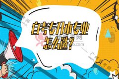 自考专升本专业怎么选？专业跨度