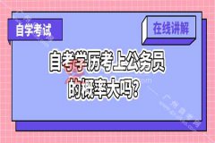 自考学历考上公务员的概率大吗？