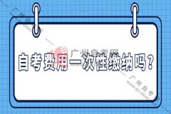 自考费用一次性缴纳吗？能否分期