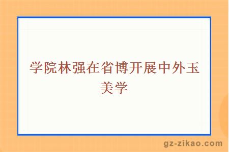 学院林强在省博开展中外玉美学