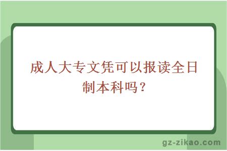 报考全日制本科