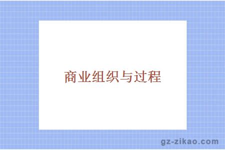 商业组织与过程