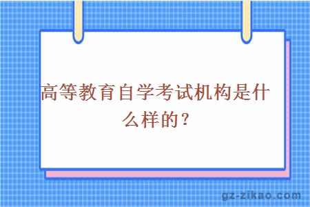 高等教育自学考试机构是什么样的？