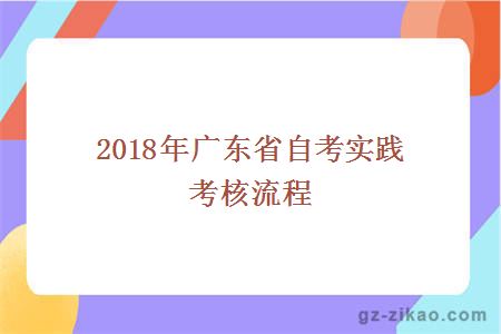 2018年广东省自考实践考核流程
