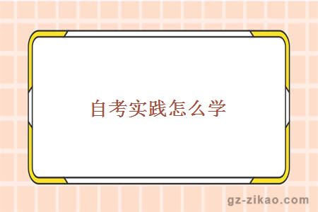 自考实践学习