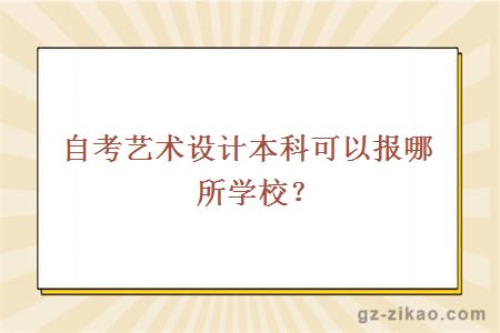 字啊开艺术设计本科可以报哪所学校