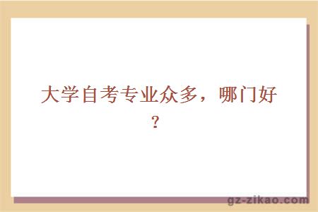 大学自考专业众多，哪门好？