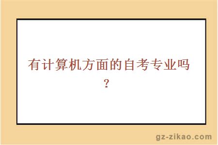 有计算机方面的自考专业吗？