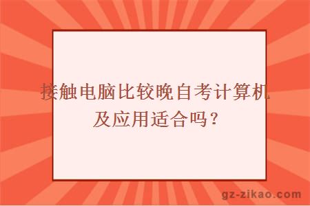 接触电脑比较晚自考计算机及应用适合吗？