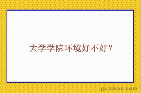 大学学院环境好不好？