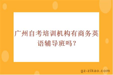 广州自考培训机构有商务英语辅导班吗？