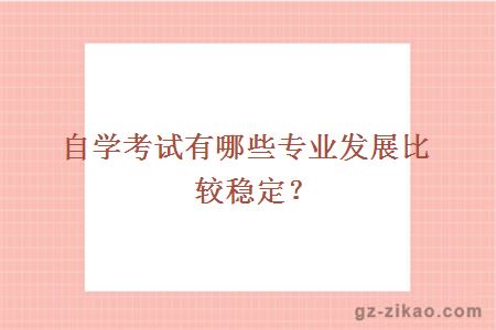 自学考试有哪些专业发展比较稳定