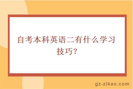 自考本科英语二有什么学习技巧？