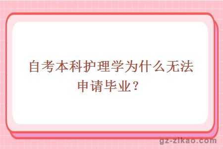 自考本科护理学为什么无法申请毕业？