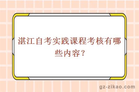 湛江自考实践课程考核有哪些内容？