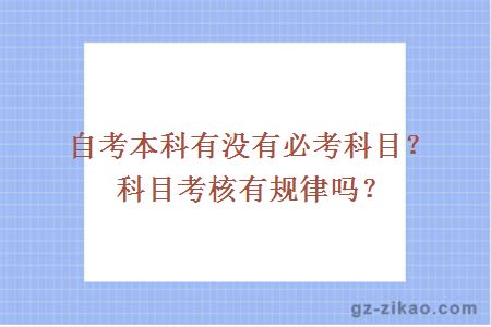 自考本科有没有必考科目？科目考核有规律吗？