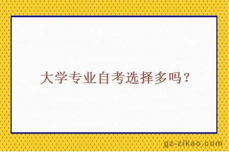 大学专业自考选择多吗？