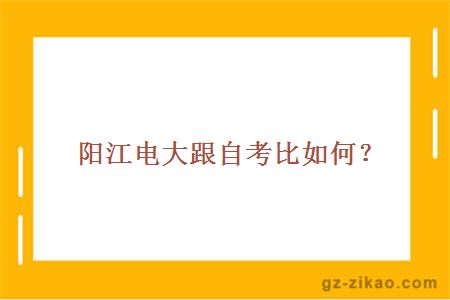 阳江电大跟自考比如何？