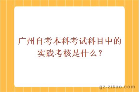 广州自考本科考试科目中的实践考核是什么？
