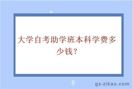 大学自考助学班本科学费多少钱？