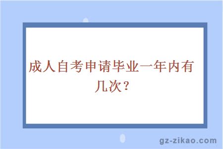 成人自考申请毕业一年内有几次？