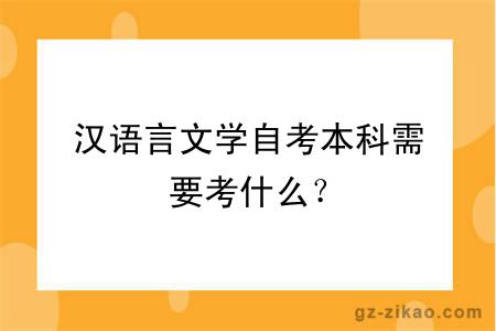 汉语言文学自考本科需要考什么？