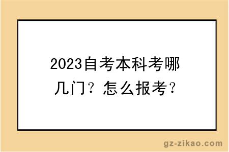 2023自考本科考哪几门？怎么报考？